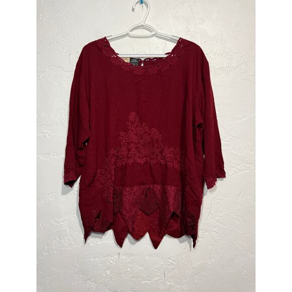 Original Anthony asymetric blouse womens 1X fairy grunge whimsigoth witchy - Picture 1 of 8